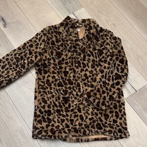She + Sky Animal Print Faux Fur Jacket